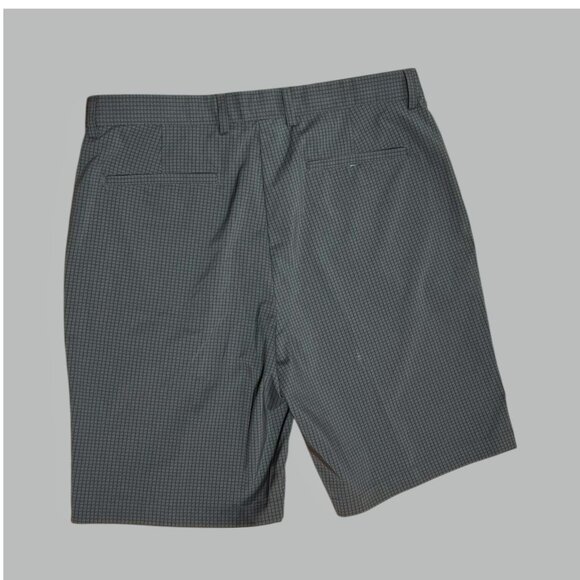 Greg Norman Mens Microfiber Performance Golf Shorts Size 34 Gray Plaid With Shar - Picture 5 of 5